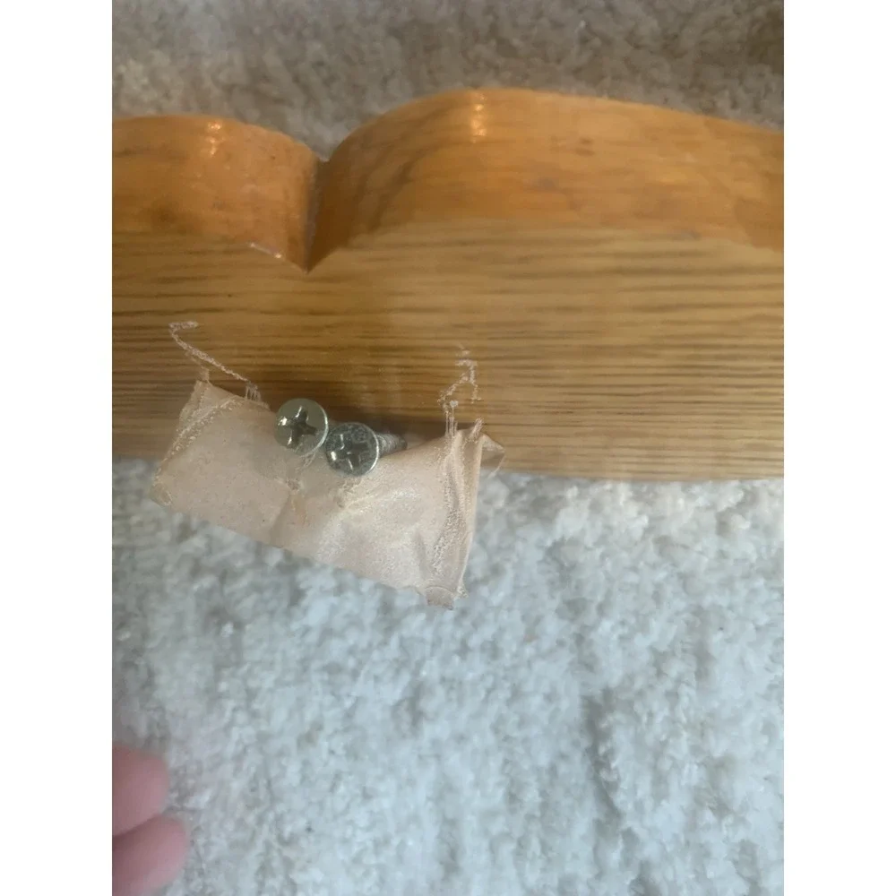 Vintage Wooden Oak Farmhouse Paper Towel Holder Wall Mount Rustic